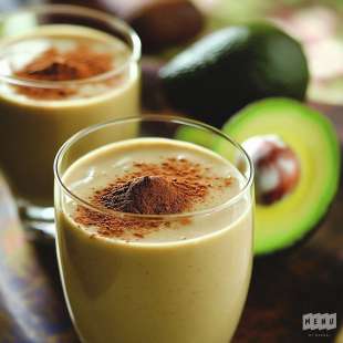 Smoothie Avocat, Lait d'Amande et Cacao
