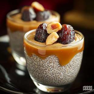 Pudding de Chia au Caramel et Dattes