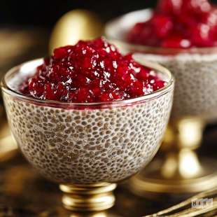 Pudding de Graines de Chia au Lait d'Amande et Fruits Rouges