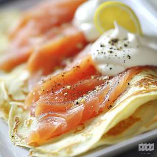 Crêpe au Saumon Fumé, Crème Citronnée