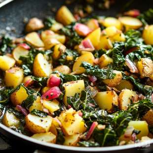 Poêlée de Blettes et Pommes de Terre