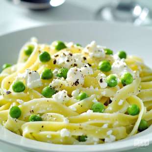 Tagliatelles aux Petits Pois et Ricotta