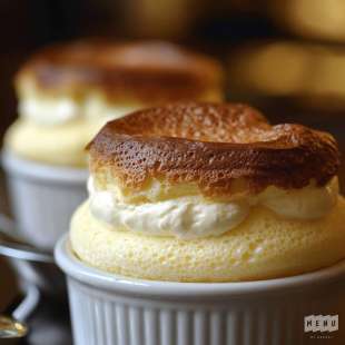 Soufflé au Chocolat Blanc et Vanille