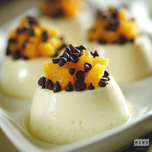 Panna Cotta à la Mandarine et Éclats de Chocolat