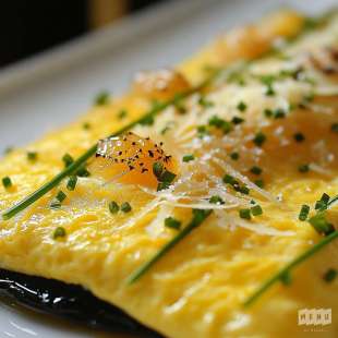 Omelette aux Oursins et Ciboulette