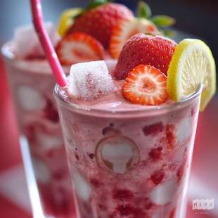 Café Frappé Fruité Fraise et Framboise
