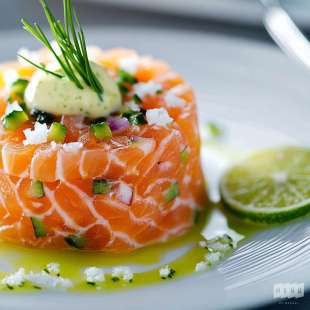Tartare de Saumon au Raifort et Citron Vert