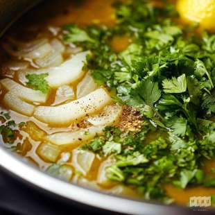 Bouillon d'Étrille et Coriandre