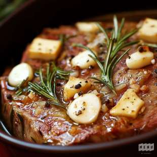 Poitrine de Veau Confite à L’Ail et Romarin