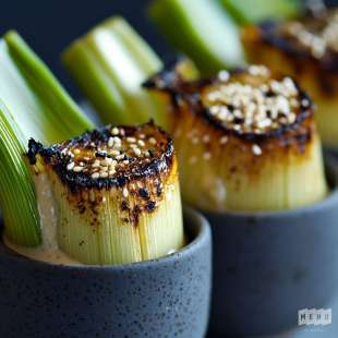 Poireaux Brûlés, Crème de Sésame
