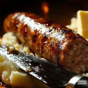 Saucisse au Couteau, Purée de Pommes de Terre