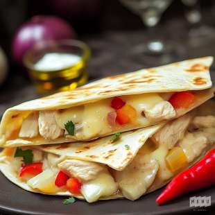 Quesadilla au Poulet et Fromage Fondu