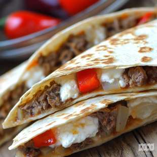 Quesadilla au Boeuf Épicé et Mozzarella