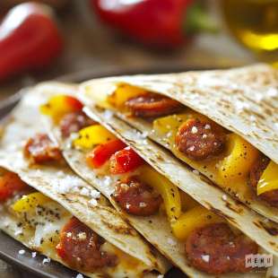 Quesadilla au Chorizo et Poivrons