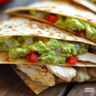 Quesadilla au Guacamole et Poulet