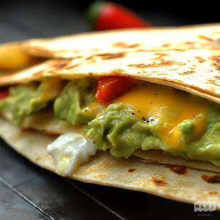 Quesadilla au Guacamole et Fromage Fondu