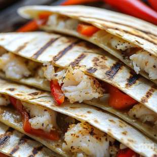 Quesadilla au Crabe et Poivrons Grillés