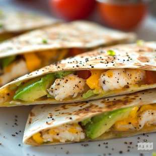 Quesadilla au Crabe, Avocat et Cheddar
