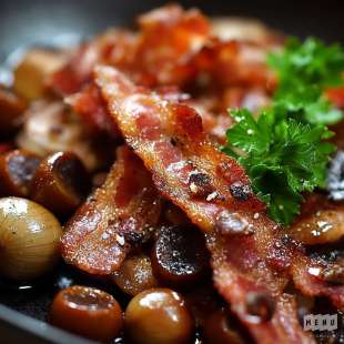 Poêlée de Châtaignes et Lardons