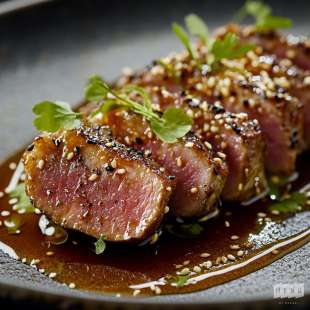 Tataki de Veau au Miso et Miel