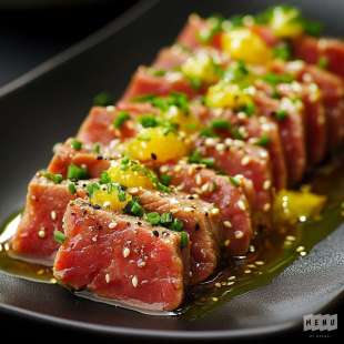 Tataki de Veau Sauce Ponzu et Ciboulette