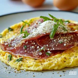 Omelette à la Bresaola et Parmesan