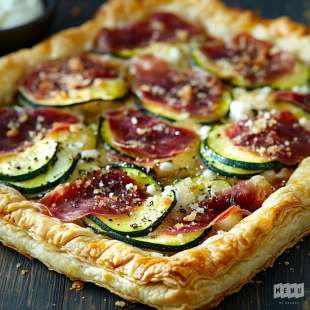 Tarte Fine à la Bresaola et Courgettes