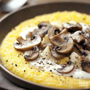 Polenta aux Champignons et Crème