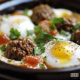 Tajine de Kefta aux Oeufs