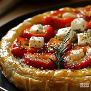 Tatin aux Poivrons Rôtis et Feta