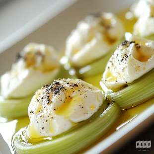 Salade de Poireaux et Burrata
