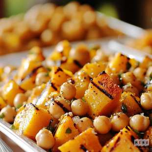 Salade de Butternut et Pois Chiches Grillés