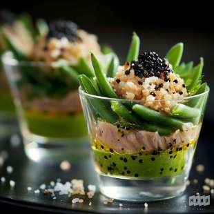 Salade de Thon, Haricots Verts Croquants et Ail Noir