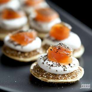 Mini-Blinis au Sarrasin et Truite Fumée Label Rouge