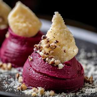 Recette Apéritif : Mousse de Betterave Bio et Tuile de Parmesan