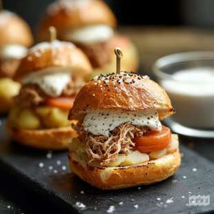 Mini-Burgers de Dinde Fermière et Sauce Maison