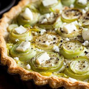 Tarte Fine aux Poireaux Bio et Fromage Affiné