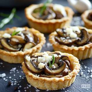 Mini-Tartelette aux Champignons Bio et Parmesan Affiné