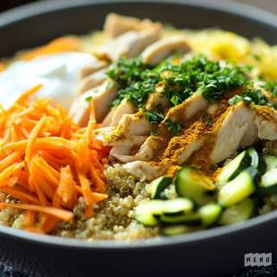 Quinoa Bowl au Poulet et Curry
