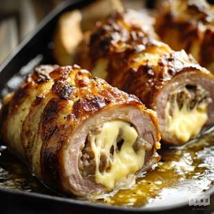 Paupiette de Porc Farce au Fromage