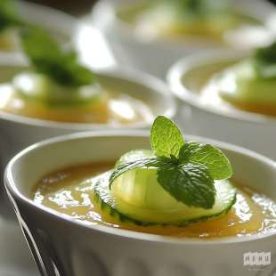 Potage Glacé Concombre Menthe