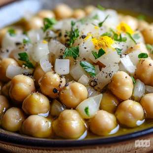 Pois Chiche aux Oignons et Curcuma