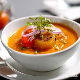 Soupe Glacée de Poivron Grillé