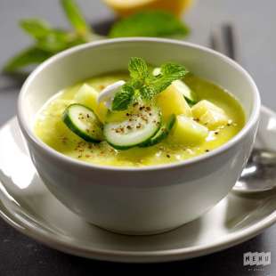 Soupe Glacée de Concombre et Pomme Verte