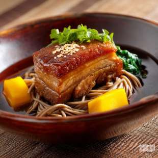 Poitrine de Cochon façon Asiatique, Nouilles Soba