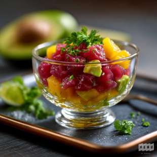 Tartare de Betterave Jaune, Avocat et Citron Vert