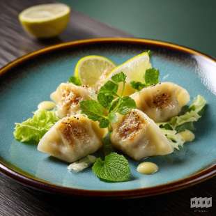 Gyoza de Langoustine, Citron Vert et Coriandre