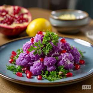 Taboulé de Chou-Fleur Violet, Grenade et Persil
