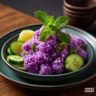 Taboulé de Chou-Fleur Violet, Concombre et Menthe