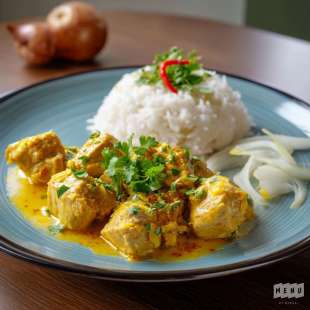 Sot-L’Y-Laisse de Dinde au Curry Coco et Riz Basmati